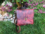 ~The Periwinkle Purse~-Leathe purse-~KicKassie'sKreations~ Nature Inspired Jewelry Designs and Leather-~KicKassie's Kreations~ Nature Inspired Jewelry Designs and Leather