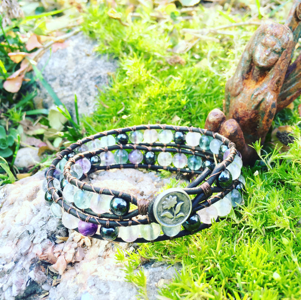 The Forest Fairy Bracelet-Handmade Jewelry, Bracelet-~KicKassie's Kreations~ Nature Inspired Jewelry Designs and Leather-~KicKassie's Kreations~ Nature Inspired Jewelry Designs and Leather