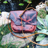 ~The Duval~-Leathe purse-~KicKassie'sKreations~ Nature Inspired Jewelry Designs and Leather-Rose Harvest-~KicKassie's Kreations~ Nature Inspired Jewelry Designs and Leather