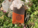 ~The Nomad Wallet~-Leather Wallet-KicKassie's Kreations-Two Tone English Bridle Outer Black Inner-~KicKassie's Kreations~ Nature Inspired Jewelry Designs and Leather