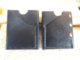 ~Wanderer Wallet~-Leather Wallet-KicKassie'sKreations-Black Veg Tan With Rivets-~KicKassie's Kreations~ Nature Inspired Jewelry Designs and Leather