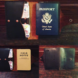 ~The Adventurer Passport Wallet~-Leather Wallet-KicKassie'sKreations-Blackjack Crazyhorse-~KicKassie's Kreations~ Nature Inspired Jewelry Designs and Leather