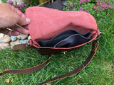~The Periwinkle Purse~-Leathe purse-~KicKassie'sKreations~ Nature Inspired Jewelry Designs and Leather-~KicKassie's Kreations~ Nature Inspired Jewelry Designs and Leather