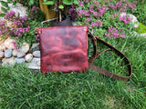 ~The Periwinkle Purse~-Leathe purse-~KicKassie'sKreations~ Nature Inspired Jewelry Designs and Leather-~KicKassie's Kreations~ Nature Inspired Jewelry Designs and Leather