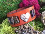 Wild Heart-Handmade Jewelry, Leather Bracelet-~KicKassie'sKreations~ Nature Inspired Jewelry Designs and Leather-~KicKassie's Kreations~ Nature Inspired Jewelry Designs and Leather