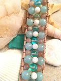 Beach Kiss Single-Band-Handmade Jewelry, Bracelet-~KicKassie'sKreations~ Nature Inspired Jewelry Designs and Leather-~KicKassie's Kreations~ Nature Inspired Jewelry Designs and Leather