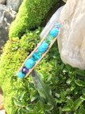 Blue Skies and Wildflowers-Handmade Jewelry, Bracelet-KicKassiesKreations-~KicKassie's Kreations~ Nature Inspired Jewelry Designs and Leather