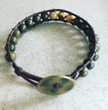 The Two Track-Handmade Jewelry, Bracelet-KicKassiesKreations-~KicKassie's Kreations~ Nature Inspired Jewelry Designs and Leather