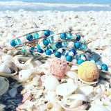 🌴🐚🌊Sanibel🌊🐚🌴Double Wrap-Handmade Jewelry, Bracelet-KicKassie'sKreations-~KicKassie's Kreations~ Nature Inspired Jewelry Designs and Leather