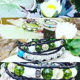 Lotus Bracelet-Handmade Jewelry, Bracelet-KicKassiesKreations-~KicKassie's Kreations~ Nature Inspired Jewelry Designs and Leather