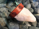 ~Tales of the Leaf Leather Single Band~-Handmade Jewelry, Bracelet-KicKassie'sKreations-~KicKassie's Kreations~ Nature Inspired Jewelry Designs and Leather