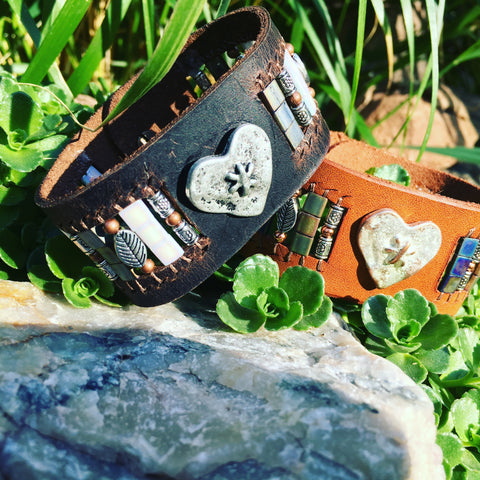 Wild Heart-Handmade Jewelry, Leather Bracelet-~KicKassie'sKreations~ Nature Inspired Jewelry Designs and Leather-~KicKassie's Kreations~ Nature Inspired Jewelry Designs and Leather