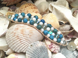 🌴🐚🌊Sanibel🌊🐚🌴Wide band-Handmade Jewelry, Bracelet-KicKassie'sKreations-~KicKassie's Kreations~ Nature Inspired Jewelry Designs and Leather