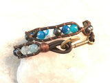 The Fishing Hole Double Wrap-Handmade Jewelry, Bracelet-KicKassiesKreations-~KicKassie's Kreations~ Nature Inspired Jewelry Designs and Leather