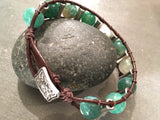 Greens of Life-Handmade Jewelry, Bracelet-KicKassiesKreations-~KicKassie's Kreations~ Nature Inspired Jewelry Designs and Leather