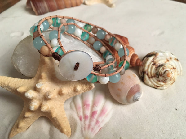 Beach Kiss Bracelet-Handmade Jewelry, Bracelet-KicKassiesKreations-~KicKassie's Kreations~ Nature Inspired Jewelry Designs and Leather