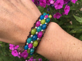 Mother Nature's Colors Bracelet-Handmade Jewelry, Bracelet-KicKassiesKreations-~KicKassie's Kreations~ Nature Inspired Jewelry Designs and Leather