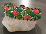 Hibiscus (Eternal Summer) Bracelet-Handmade Jewelry, Bracelet-KicKassiesKreations-~KicKassie's Kreations~ Nature Inspired Jewelry Designs and Leather