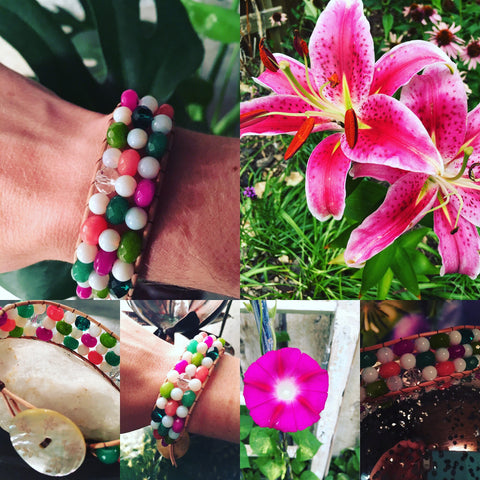 Botanical Bliss Bracelet-Handmade Jewelry, Bracelet-KicKassiesKreations-~KicKassie's Kreations~ Nature Inspired Jewelry Designs and Leather