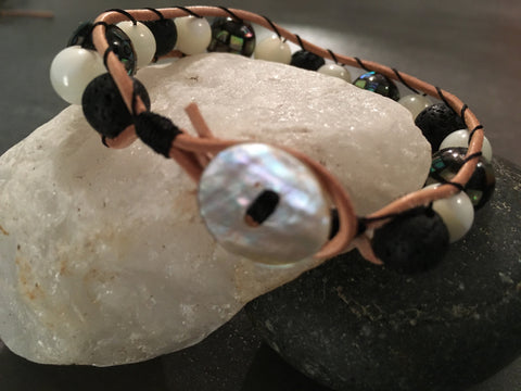 Wonders of Nature Bracelet-Handmade Jewelry, Bracelet-KicKassiesKreations-~KicKassie's Kreations~ Nature Inspired Jewelry Designs and Leather
