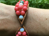 Stargazer Lily Bracelet-Handmade Jewelry, Bracelet-KicKassiesKreations-~KicKassie's Kreations~ Nature Inspired Jewelry Designs and Leather