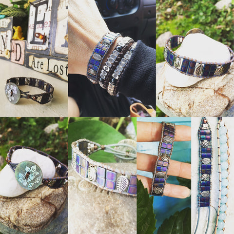 Wanderlust Bracelet-Handmade Jewelry, Bracelet-KicKassiesKreations-~KicKassie's Kreations~ Nature Inspired Jewelry Designs and Leather