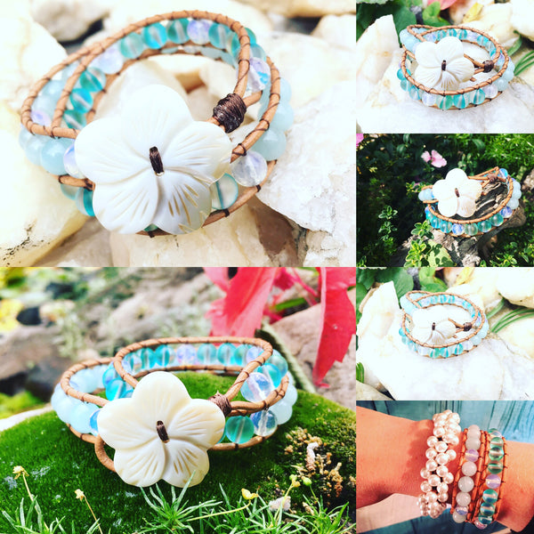 Beach Bliss Bracelet-Handmade Jewelry, Bracelet-KicKassiesKreations-~KicKassie's Kreations~ Nature Inspired Jewelry Designs and Leather