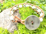 Howlite Hearts Bracelet-Handmade Jewelry, Bracelet-KicKassiesKreations-~KicKassie's Kreations~ Nature Inspired Jewelry Designs and Leather