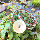 Hope Bracelet double wrap-Handmade Jewelry, Bracelet-KicKassiesKreations-~KicKassie's Kreations~ Nature Inspired Jewelry Designs and Leather