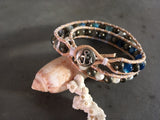Pirate Booty Double Wrap-Handmade Jewelry, Bracelet-KicKassie'sKreations-Wrist Size 6.5 Inch (standard)-Light Leather-~KicKassie's Kreations~ Nature Inspired Jewelry Designs and Leather