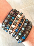 Pirate Booty Double Wrap-Handmade Jewelry, Bracelet-KicKassie'sKreations-~KicKassie's Kreations~ Nature Inspired Jewelry Designs and Leather