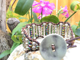 Laughs in Flowers-Handmade Jewelry, Bracelet-KicKassiesKreations-~KicKassie's Kreations~ Nature Inspired Jewelry Designs and Leather