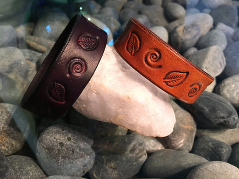 ~Wanderlust Leather Single Band~-Handmade Jewelry, Bracelet-KicKassie'sKreations-~KicKassie's Kreations~ Nature Inspired Jewelry Designs and Leather