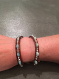 Hope Bracelet double wrap-Handmade Jewelry, Bracelet-KicKassiesKreations-~KicKassie's Kreations~ Nature Inspired Jewelry Designs and Leather