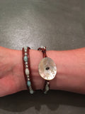 Hope Bracelet double wrap-Handmade Jewelry, Bracelet-KicKassiesKreations-~KicKassie's Kreations~ Nature Inspired Jewelry Designs and Leather