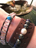 Moonlight Dance-Handmade Jewelry, Bracelet-~KicKassie'sKreations~ Nature Inspired Jewelry Designs and Leather-~KicKassie's Kreations~ Nature Inspired Jewelry Designs and Leather