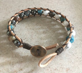 The Tranquility-Handmade Jewelry, Bracelet-KicKassiesKreations-Wrist Size 6.5 Inch (standard)-Light-~KicKassie's Kreations~ Nature Inspired Jewelry Designs and Leather