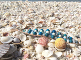 🌴🐚🌊Sanibel🌊🐚🌴Wide band-Handmade Jewelry, Bracelet-KicKassie'sKreations-~KicKassie's Kreations~ Nature Inspired Jewelry Designs and Leather