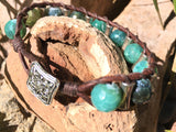 Greens of Life-Handmade Jewelry, Bracelet-KicKassiesKreations-~KicKassie's Kreations~ Nature Inspired Jewelry Designs and Leather
