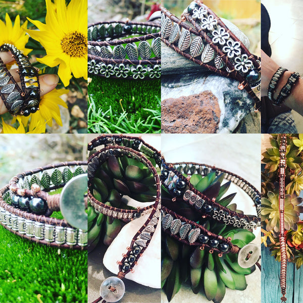 Fibonacci in Nature-Handmade Jewelry, Bracelet-KicKassiesKreations-~KicKassie's Kreations~ Nature Inspired Jewelry Designs and Leather