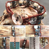Keepers of the Night and The Wise Protector Set-Handmade Jewelry, Bracelet-KicKassiesKreations-~KicKassie's Kreations~ Nature Inspired Jewelry Designs and Leather